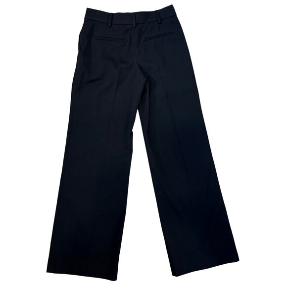 531. SEZANE Black Straight Wide Leg Trouser pant EUC Sz 36 - Picture 3 of 4